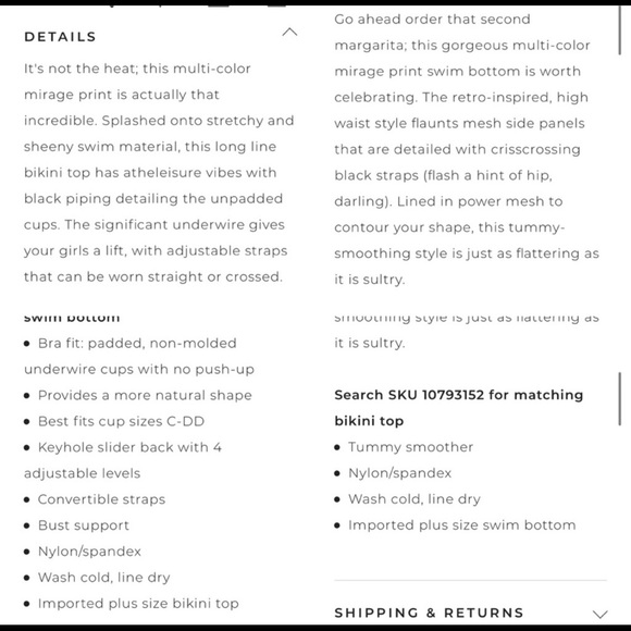 SOLD Torrid Mirage Print Bikini Tankini Swim - Picture 10 of 10